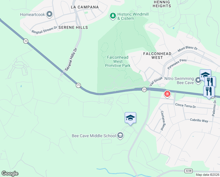 map of restaurants, bars, coffee shops, grocery stores, and more near 5513 Patagonia Pass in Austin