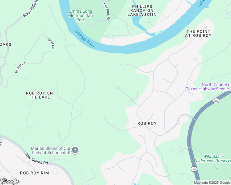 map of restaurants, bars, coffee shops, grocery stores, and more near 8 Beecher Lane in Austin