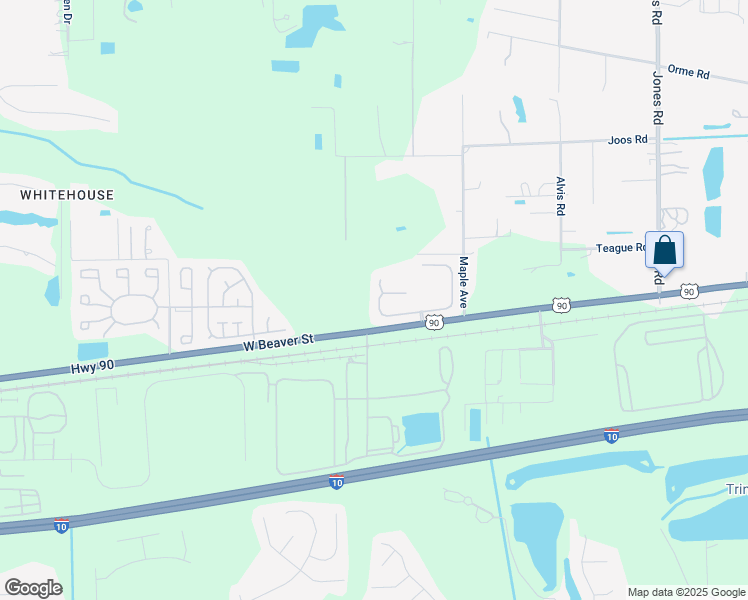 map of restaurants, bars, coffee shops, grocery stores, and more near 9802 Watershed Drive West in Jacksonville