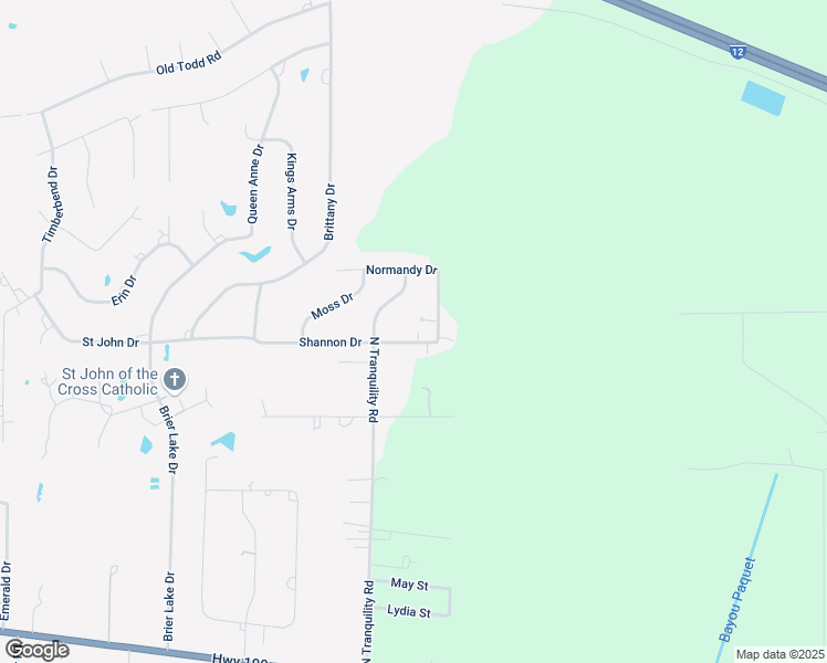 map of restaurants, bars, coffee shops, grocery stores, and more near 31325 Shannon Drive in Lacombe