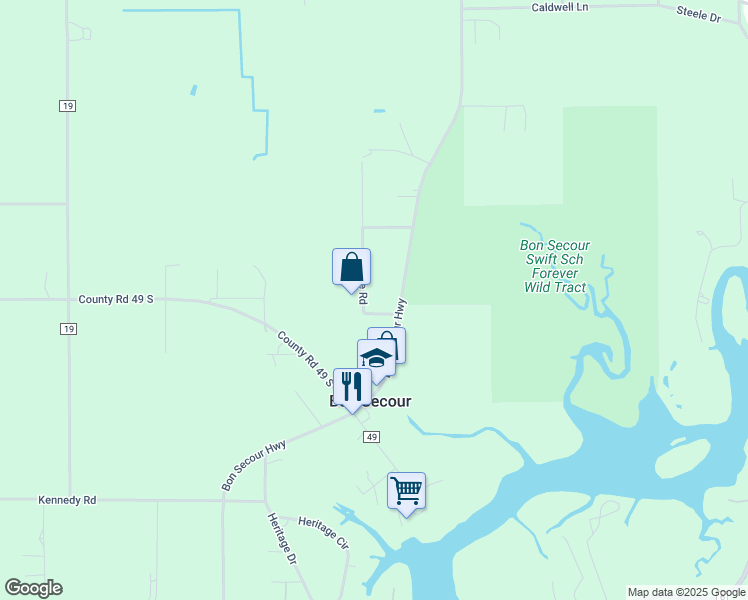 map of restaurants, bars, coffee shops, grocery stores, and more near 6546 Charme Road in Bon Secour