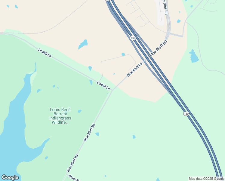map of restaurants, bars, coffee shops, grocery stores, and more near 10300 Blue Bluff Road in Austin