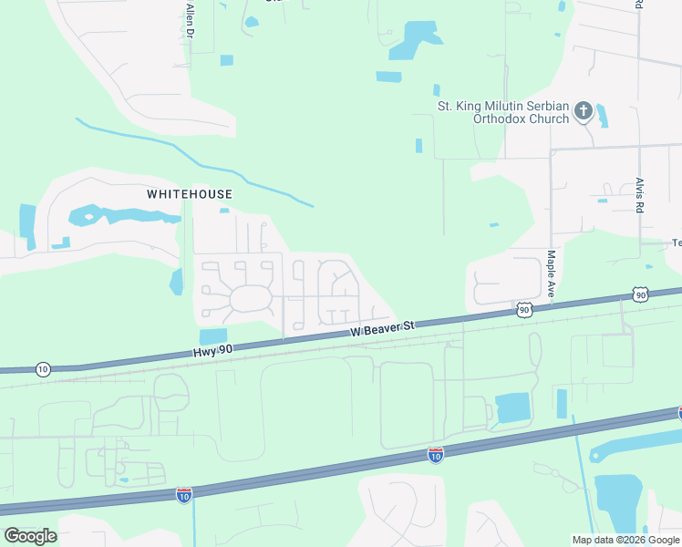 map of restaurants, bars, coffee shops, grocery stores, and more near 10201 West Beaver Street in Jacksonville