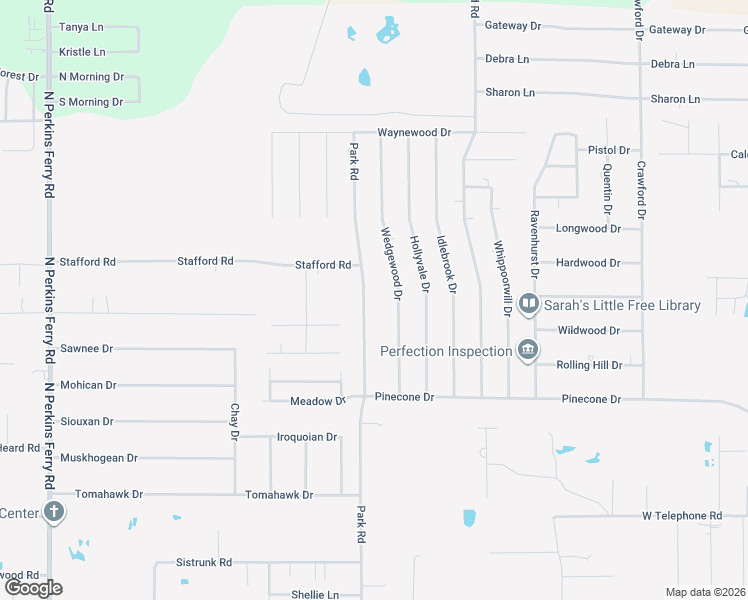 map of restaurants, bars, coffee shops, grocery stores, and more near 1136 Park Rd in Lake Charles