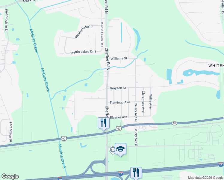 map of restaurants, bars, coffee shops, grocery stores, and more near 265 Floss Avenue in Jacksonville