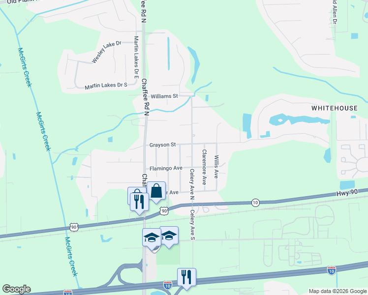 map of restaurants, bars, coffee shops, grocery stores, and more near 268 Celery Avenue North in Jacksonville