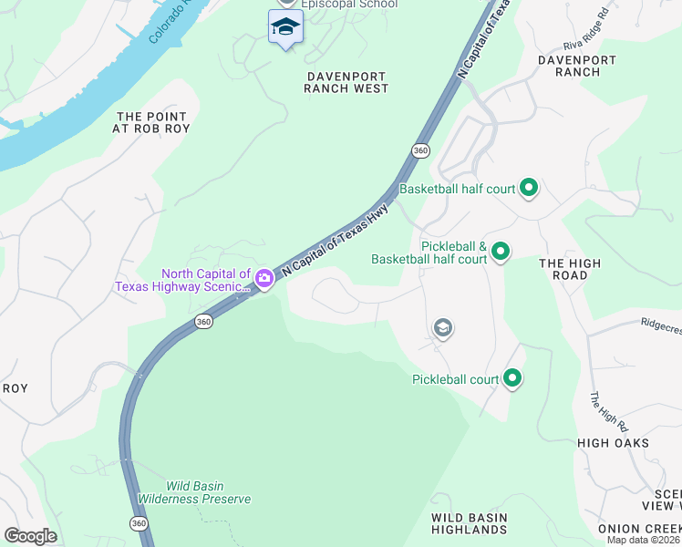 map of restaurants, bars, coffee shops, grocery stores, and more near 6204 Northern Dancer Drive in Austin