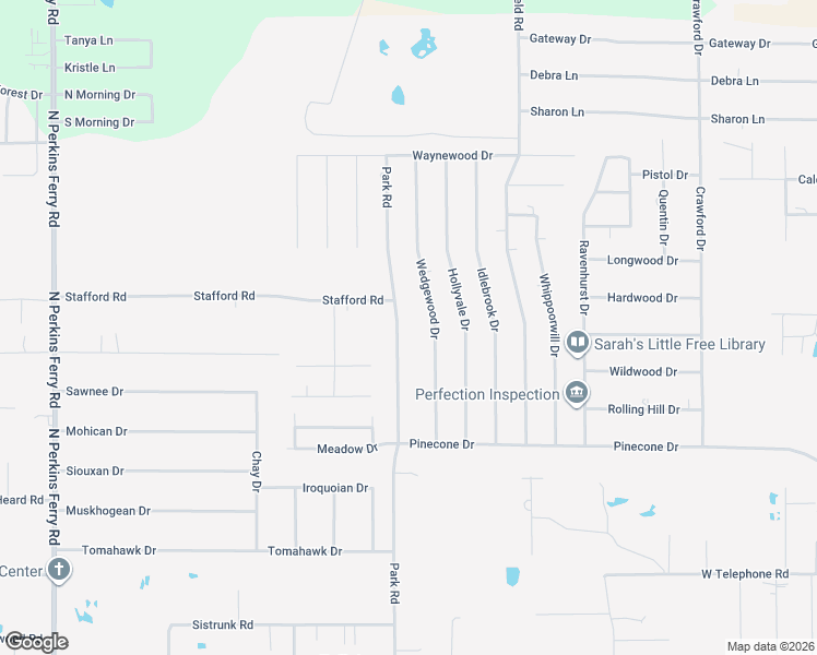 map of restaurants, bars, coffee shops, grocery stores, and more near 1136 Park Road in Lake Charles
