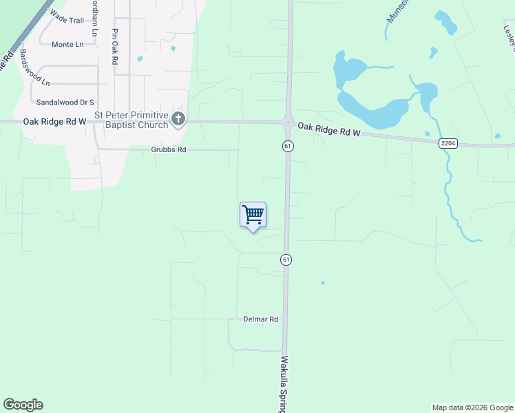map of restaurants, bars, coffee shops, grocery stores, and more near 8617 Moore Woods Road in Tallahassee