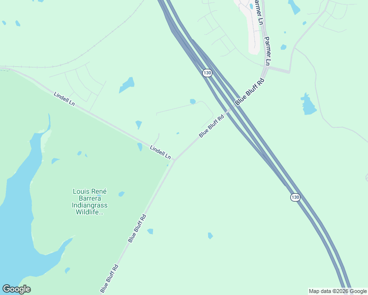 map of restaurants, bars, coffee shops, grocery stores, and more near 10300-10518 Blue Bluff Road in Austin