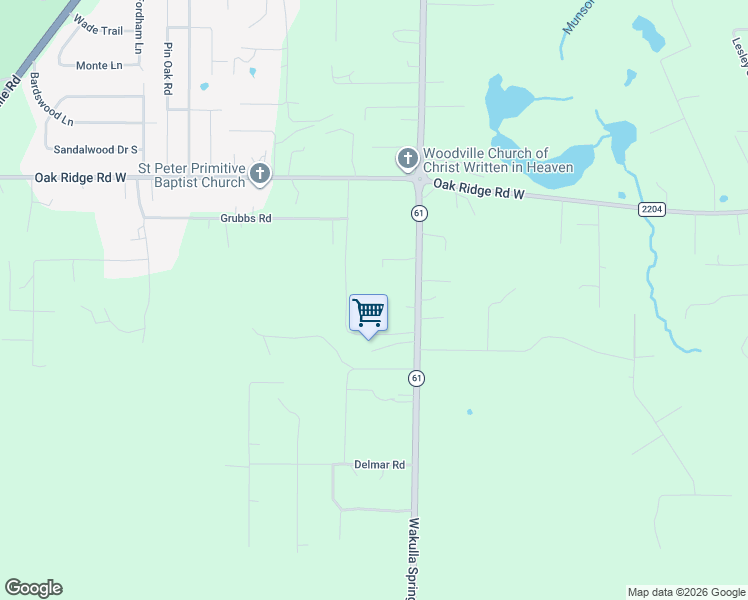map of restaurants, bars, coffee shops, grocery stores, and more near 8617 Moore Woods Road in Tallahassee