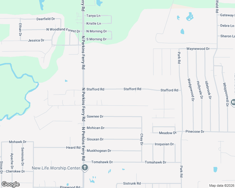 map of restaurants, bars, coffee shops, grocery stores, and more near 1389 Stafford Road in Lake Charles