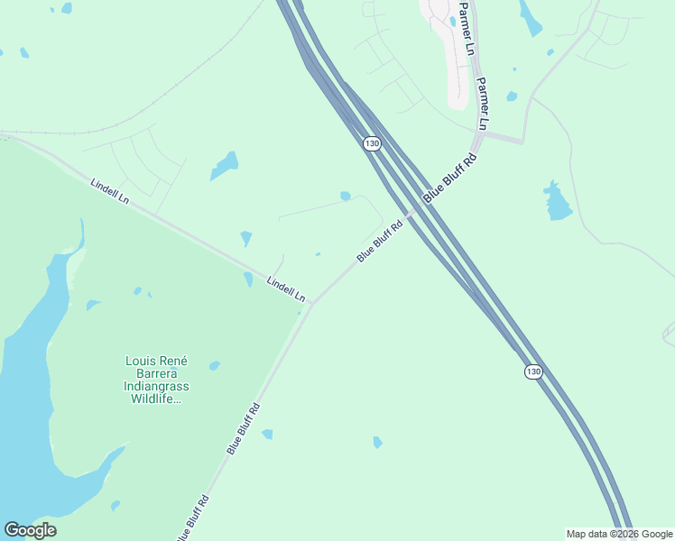 map of restaurants, bars, coffee shops, grocery stores, and more near 10300-10518 Blue Bluff Road in Austin