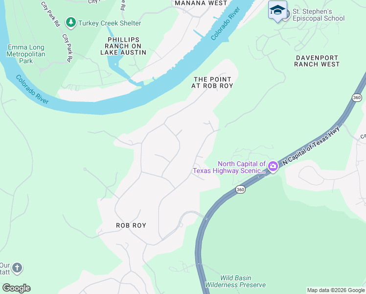 map of restaurants, bars, coffee shops, grocery stores, and more near 11 Chapin Lane in Austin