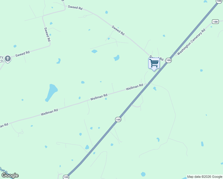 map of restaurants, bars, coffee shops, grocery stores, and more near 18221 Wellman Road in Washington