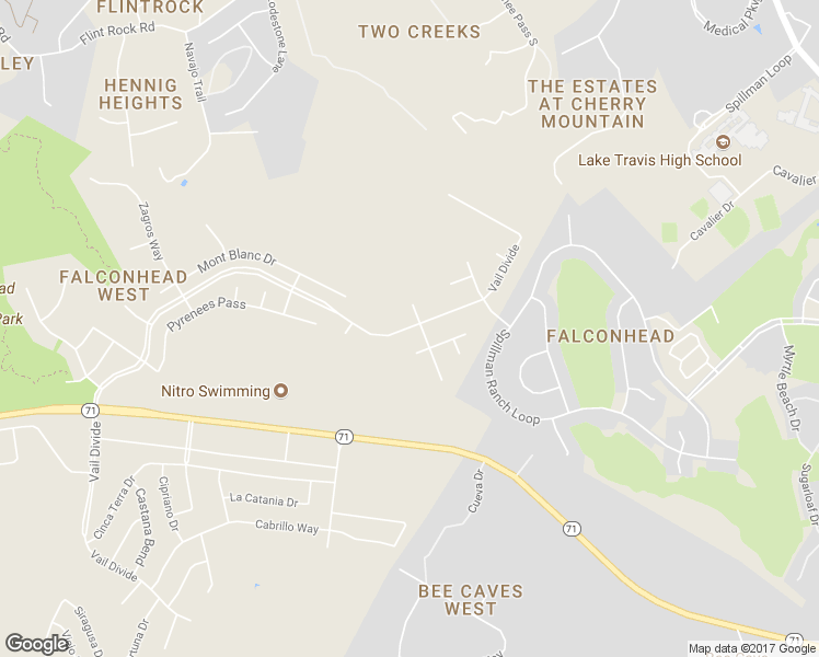 map of restaurants, bars, coffee shops, grocery stores, and more near 4016 Vail Divide in Austin