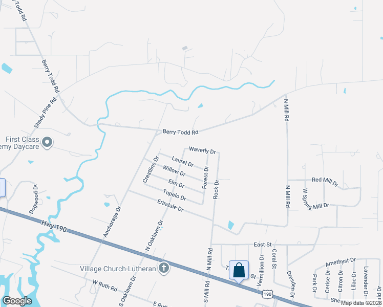 map of restaurants, bars, coffee shops, grocery stores, and more near 29292 Waverly Drive in Lacombe