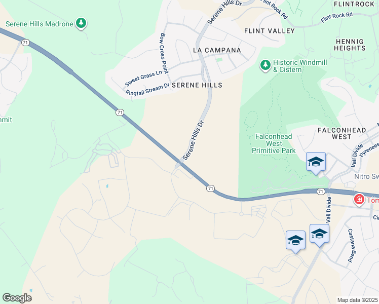map of restaurants, bars, coffee shops, grocery stores, and more near 5133 Serene Hills Drive in Lakeway
