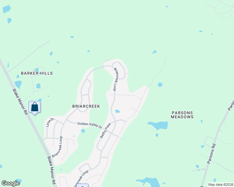 map of restaurants, bars, coffee shops, grocery stores, and more near 13144 Briarcreek Loop in Manor