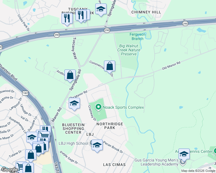map of restaurants, bars, coffee shops, grocery stores, and more near 7933 Crystalbrook West in Austin