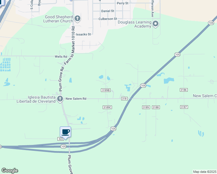 map of restaurants, bars, coffee shops, grocery stores, and more near 116 County Road 318 in Cleveland