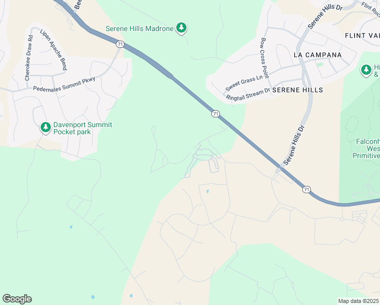 map of restaurants, bars, coffee shops, grocery stores, and more near 16121-17299 Highway 71 in Spicewood