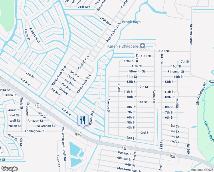 map of restaurants, bars, coffee shops, grocery stores, and more near 11th St in Hancock