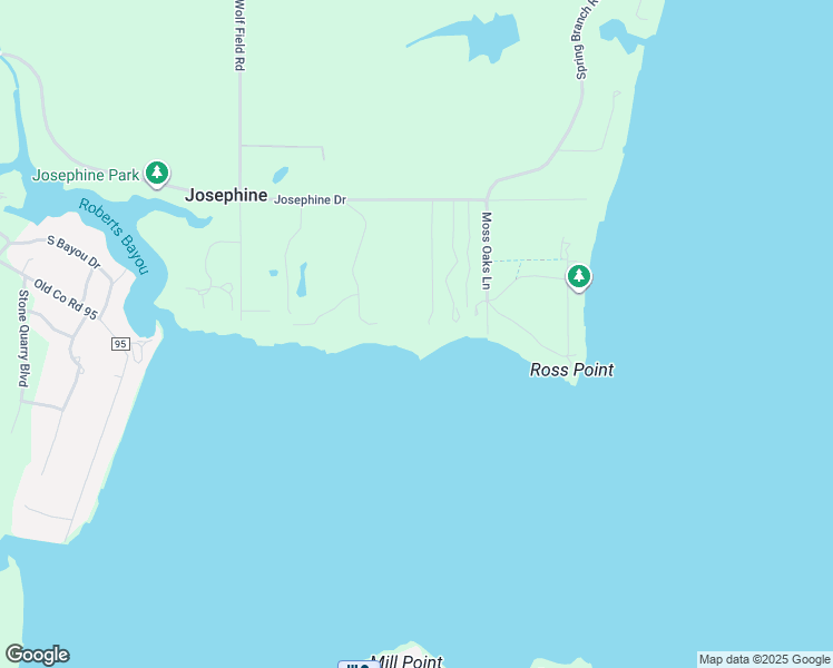 map of restaurants, bars, coffee shops, grocery stores, and more near 29406 Josephine Drive in Elberta