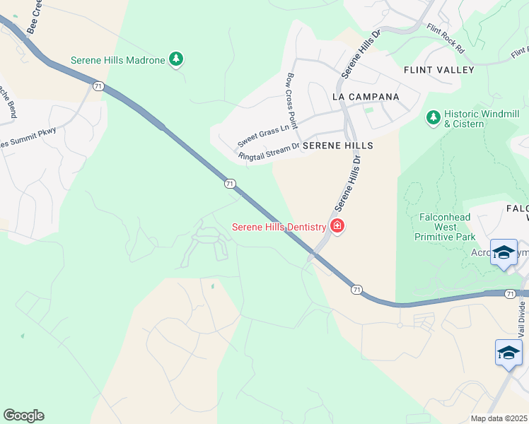 map of restaurants, bars, coffee shops, grocery stores, and more near 16363 State Highway 71 in Spicewood