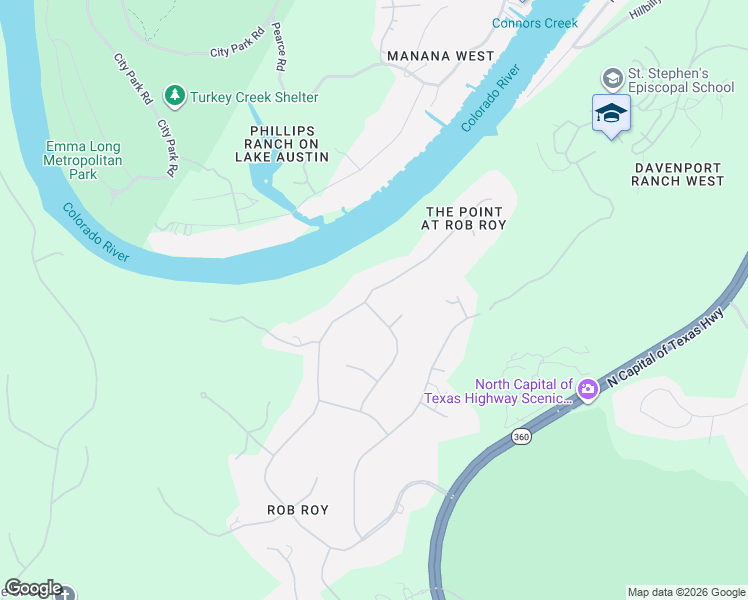 map of restaurants, bars, coffee shops, grocery stores, and more near 73 Pascal Lane in Austin
