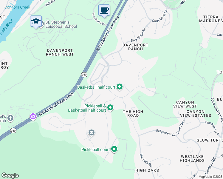 map of restaurants, bars, coffee shops, grocery stores, and more near 2547 Waymaker Way in Austin
