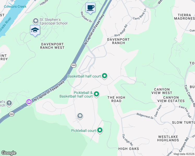 map of restaurants, bars, coffee shops, grocery stores, and more near 2547 Waymaker Way in Austin