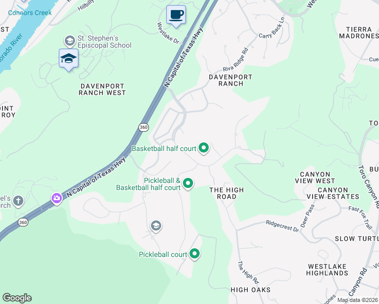 map of restaurants, bars, coffee shops, grocery stores, and more near 2547 Waymaker Way in Austin