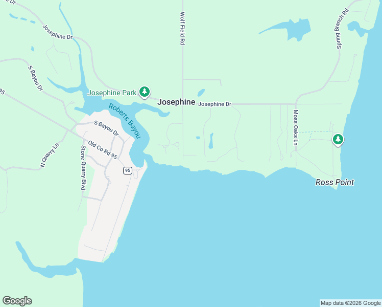map of restaurants, bars, coffee shops, grocery stores, and more near 6800 Marjon Lane in Elberta