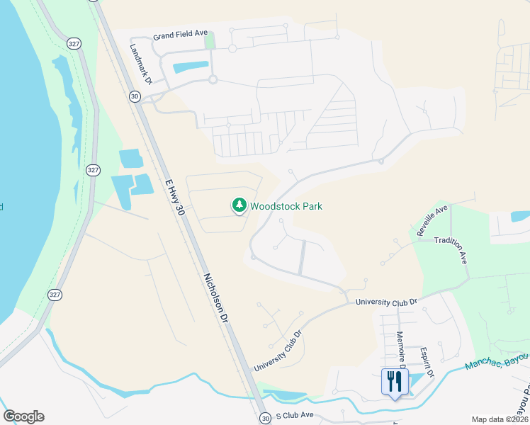 map of restaurants, bars, coffee shops, grocery stores, and more near 14812 Memorial Tower Drive in Baton Rouge