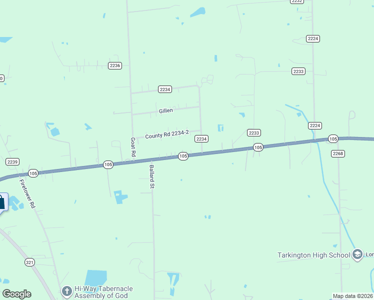 map of restaurants, bars, coffee shops, grocery stores, and more near 175 County Road 2234-2 in Cleveland