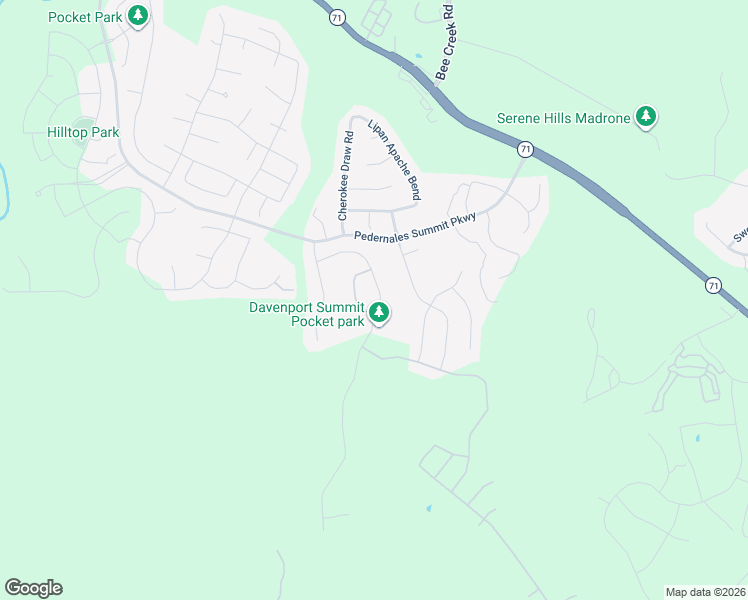 map of restaurants, bars, coffee shops, grocery stores, and more near 6701 Davenport Divide Road in Austin