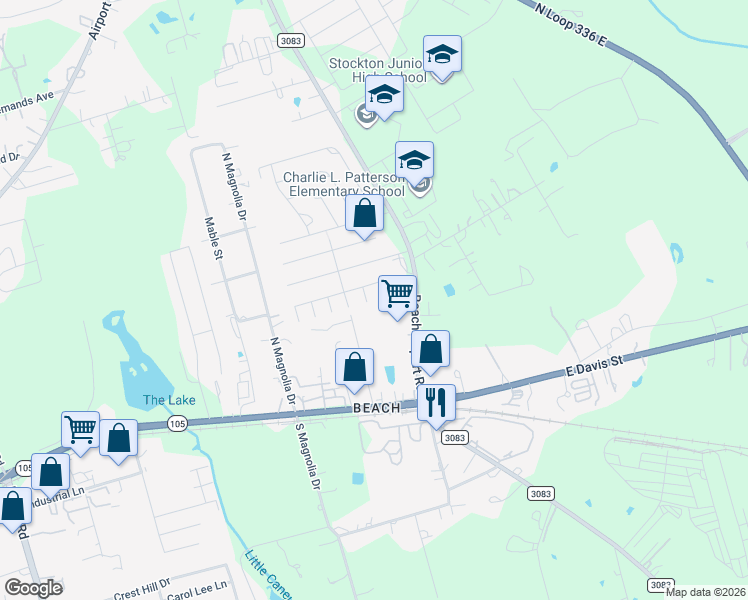 map of restaurants, bars, coffee shops, grocery stores, and more near 503 Oak Cluster Court in Conroe