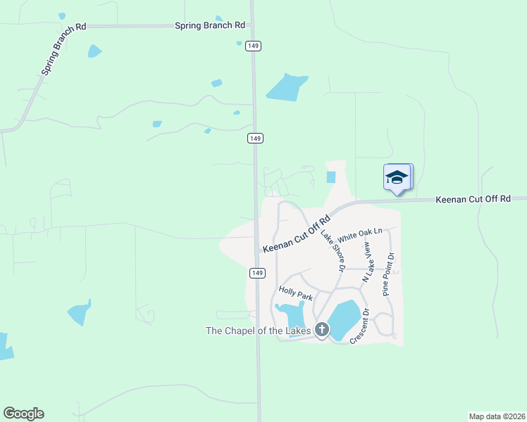 map of restaurants, bars, coffee shops, grocery stores, and more near 9864 Farm to Market 149 in Montgomery