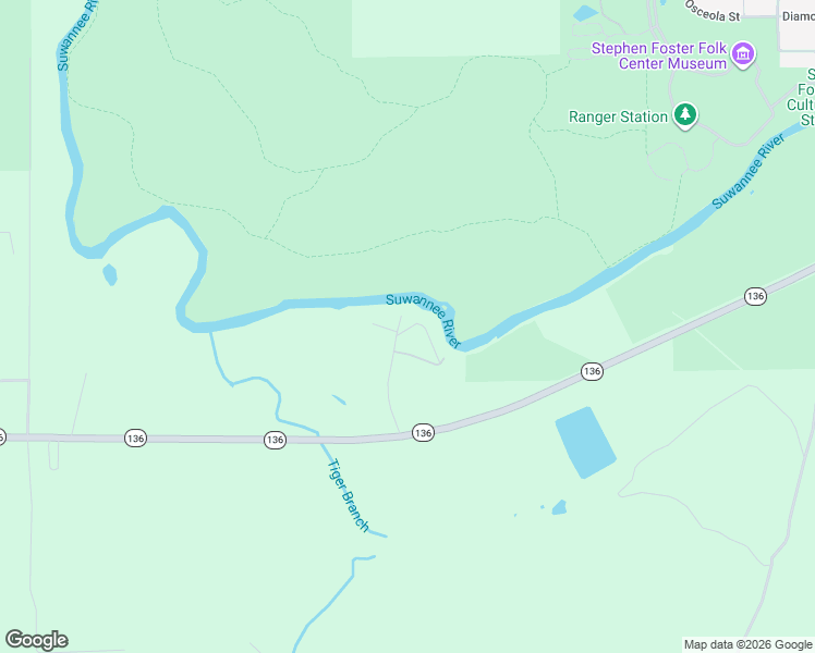 map of restaurants, bars, coffee shops, grocery stores, and more near 346 Northwest Null Road in White Springs