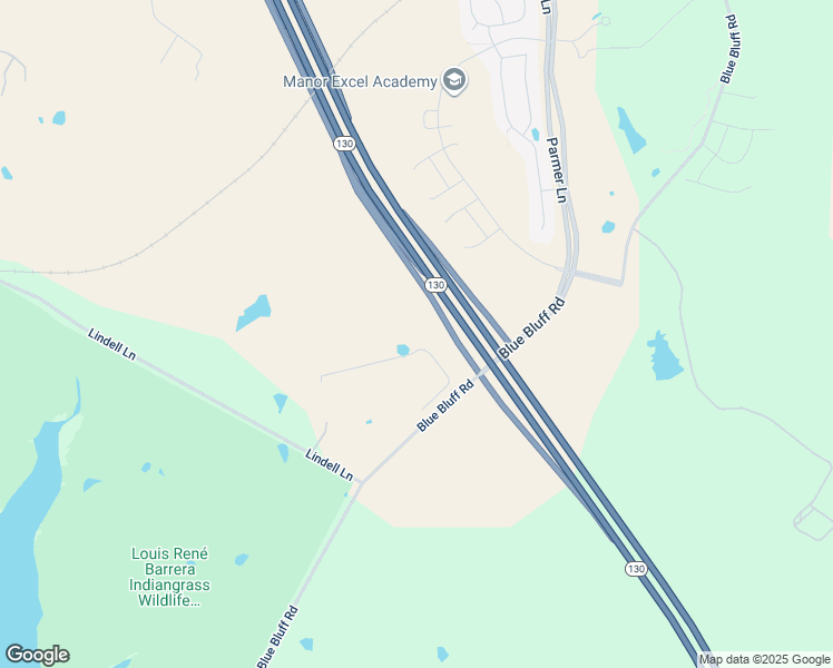 map of restaurants, bars, coffee shops, grocery stores, and more near Blue Bluff Road in Manor