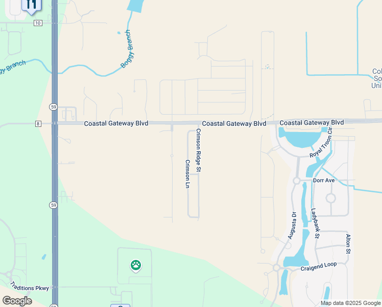 map of restaurants, bars, coffee shops, grocery stores, and more near 6800-6870 Crimson Lane in Gulf Shores