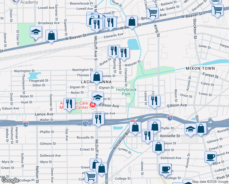 map of restaurants, bars, coffee shops, grocery stores, and more near 358 Willow Branch Avenue in Jacksonville