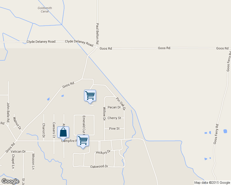 map of restaurants, bars, coffee shops, grocery stores, and more near 1432 Pin Oak Drive in Lake Charles