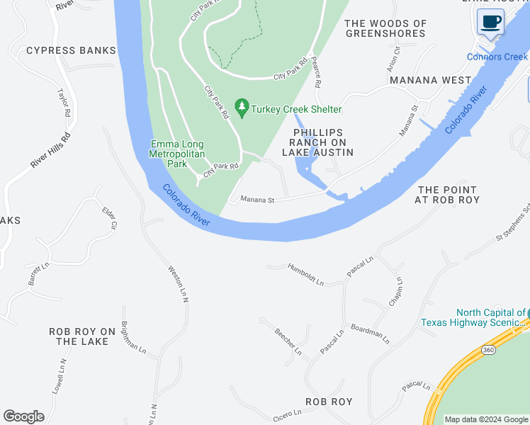map of restaurants, bars, coffee shops, grocery stores, and more near 1513 Manana Street in Austin
