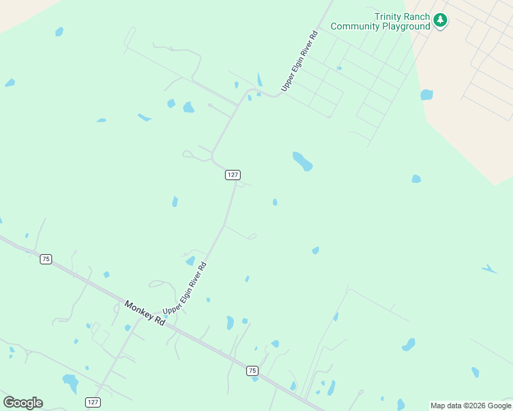 map of restaurants, bars, coffee shops, grocery stores, and more near 379 Upper Elgin River Road in Elgin