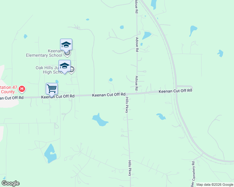 map of restaurants, bars, coffee shops, grocery stores, and more near 18788 Keenan Cut Off Road in Montgomery