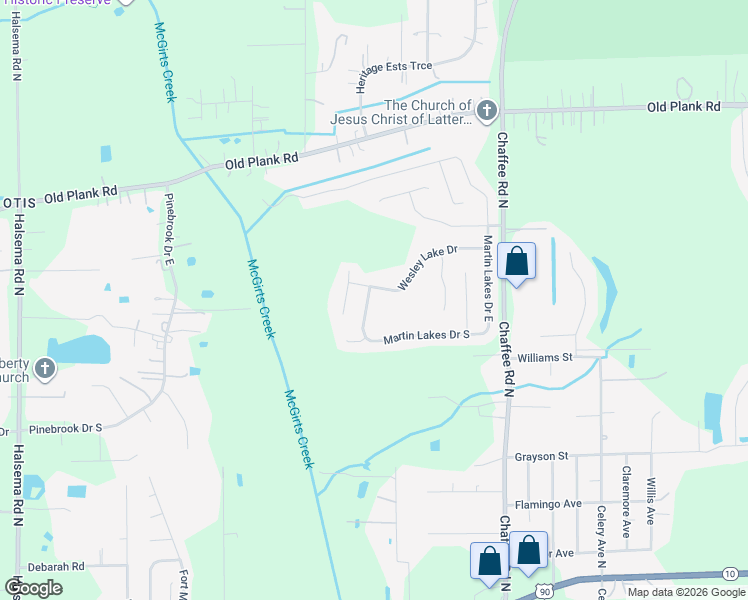 map of restaurants, bars, coffee shops, grocery stores, and more near 380 Martin Lakes Drive West in Jacksonville