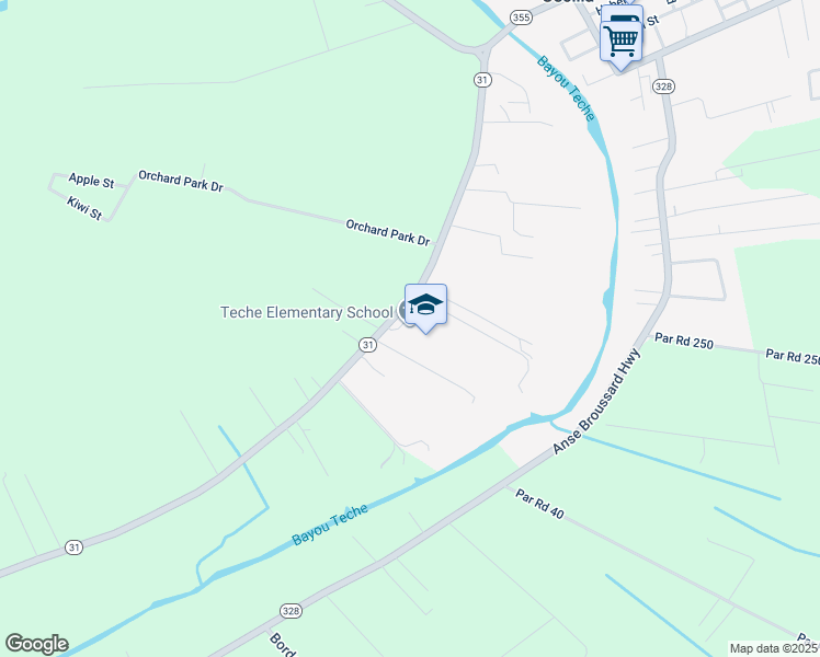 map of restaurants, bars, coffee shops, grocery stores, and more near 2439 Main Highway in Breaux Bridge