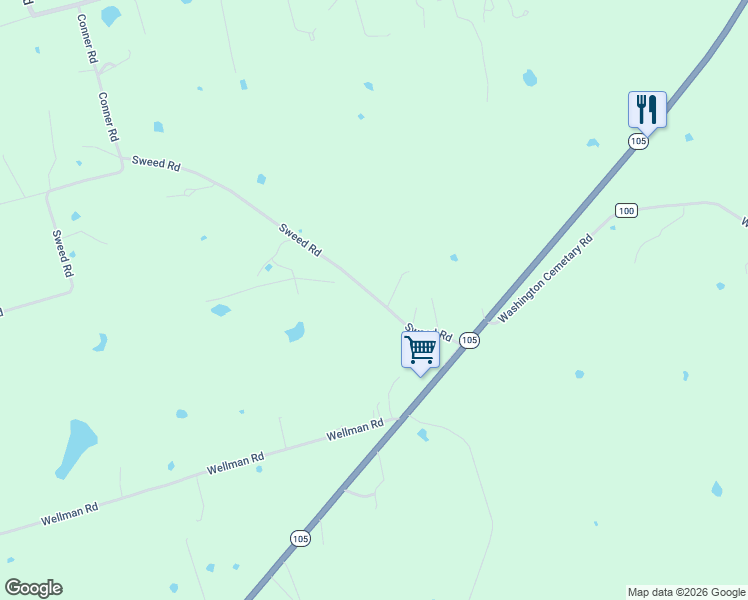 map of restaurants, bars, coffee shops, grocery stores, and more near 19000 Sweed Road in Washington